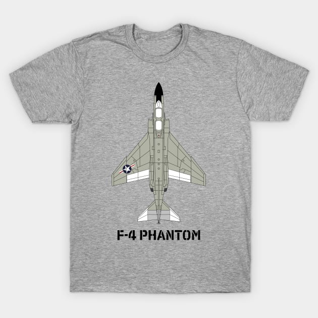 McDonnell Douglas F-4 Phantom II (USA) T-Shirt by BearCaveDesigns